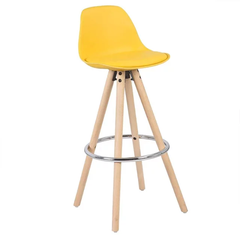 GHẾ BAR CHÂN CHỤM GỖ MẶT NỆM - BAR7