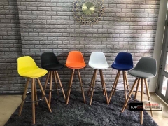 GHẾ BAR CHÂN CHỤM GỖ MẶT NỆM - BAR7