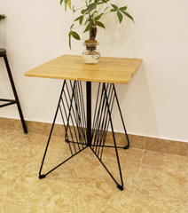 BÀN CAFE CHÂN SẮT CÁNH BƯỚM MẶT GỖ - BCF03