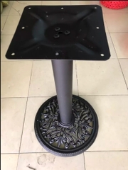 BÀN CAFE CHÂN GANG TRỤ TRÒN MẶT GỖ - BCF08