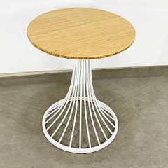 BÀN CAFE CHÂN LOA KÈN MẶT GỖ - BCF10