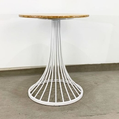 BÀN CAFE CHÂN LOA KÈN MẶT GỖ - BCF10