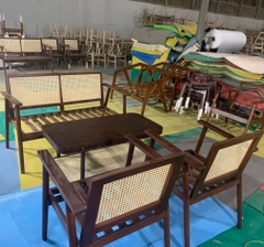 GHẾ SOFA MÂY TỰA LƯNG GỖ ASH - SFG27