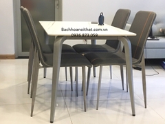 BÀN ĂN MẶT ĐÁ CHÂN GỖ - BAMD98