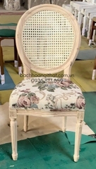 GHẾ GỖ LOUIS KHÔNG TAY TỰA MÂY - GAG13