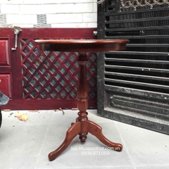 BÀN CAFE TRÒN CỔ ĐIỂN GỖ TỰ NHIÊN - BCF49