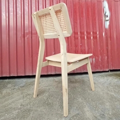 GHẾ BONAVISTA LƯNG MÂY MẶT GỖ - GAG59