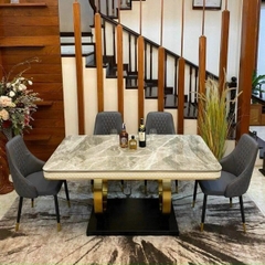 BÀN ĂN MẶT ĐÁ MARBLE NHẬP KHẨU - BAMD04