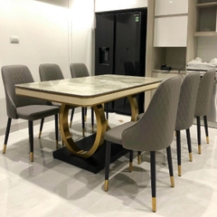 BÀN ĂN MẶT ĐÁ MARBLE NHẬP KHẨU - BAMD04