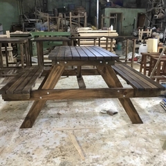 BỘ BÀN GHẾ SÂN VƯỜN GỖ THÔNG