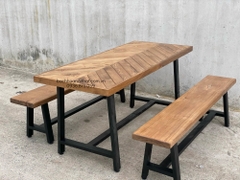 BỘ BÀN GHẾ ĂN GỖ THÔNG