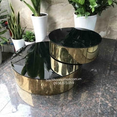 BÀN TRÀ SOFA MẶT KÍNH INOX - BT145