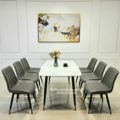 BỘ BÀN GHẾ ĂN 6 GHẾ LOFT NHẬP KHẨU - BBA33