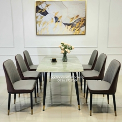 BỘ BÀN GHẾ ĂN NHẬP KHẨU 6 GHẾ MONET - BBA31