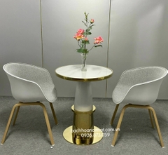 BÀN CAFE CHÂN INOX NHẬP KHẨU - BCF19