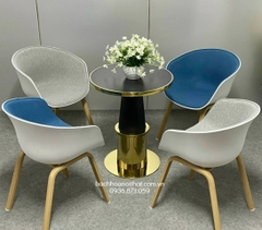 GHẾ HAY CAFE BỌC VẢI CHÂN SẮT