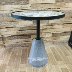 Bàn Cafe Chân Bê Tông Mặt Tròn - BCF74