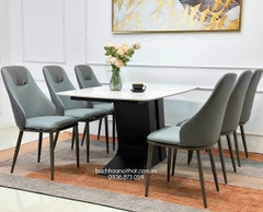 BÀN ĂN MẶT ĐÁ NHẬP KHẨU CHÂN SẮT - BAMD148