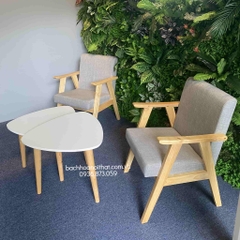 GHẾ SOFA TAY DẸT ĐƠN GỖ CAO SU - SFG02