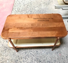 BÀN TRÀ SOFA MẶT GỖ 2 TẦNG MÂY - BTG22