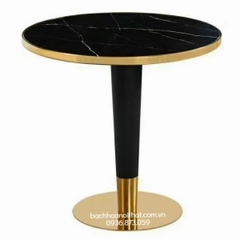 BÀN CAFE CHÂN MẠ VÀNG MẶT ĐÁ ỐP VIỀN - BCF51