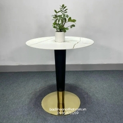 BÀN CAFE CHÂN MẠ VÀNG MẶT ĐÁ - BCF50