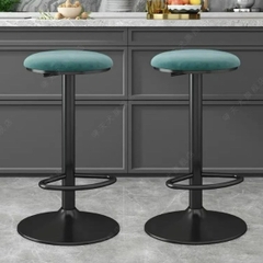 GHẾ BAR ĐÔN TRÒN CHÂN SƠN ĐEN - BAR30