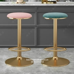 GHẾ BAR ĐÔN TRÒN CHÂN SƠN VÀNG - BAR31