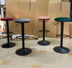 GHẾ BAR ĐÔN TRÒN CHÂN SƠN ĐEN - BAR30