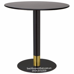 BÀN CAFE CHÂN TRỤ MẠ VÀNG MẶT GỖ MDF - BCF63