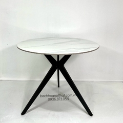 BÀN CAFE MẶT ĐÁ CERAMIC CHÂN SẮT - BCF64