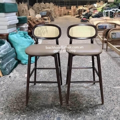 GHẾ BAR GỖ ASH TỰA ĐAN MÂY - BAR41