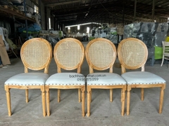 GHẾ GỖ LOUIS KHÔNG TAY TỰA MÂY - GAG13