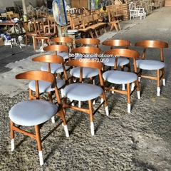 GHẾ LUNAR GỖ CAO SU - GAG17