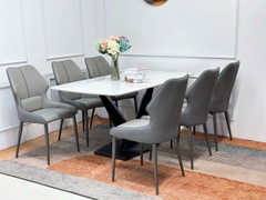 Bộ Bàn Ăn Chân X 6 Ghế Veno -BBA52