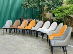 Bộ Bàn Ăn Chân Vòng Mạ 6 Ghế Monet -BBA55