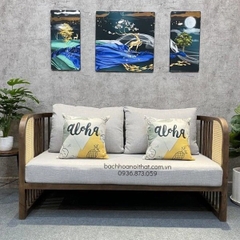 GHẾ SOFA MÂY RUSTIC ĐÔI PHONG CÁCH INDOCHINE - SFG43