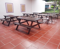 BỘ BÀN GỖ THÔNG NGOÀI TRỜI