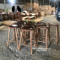 GHẾ BAR CHÂN GỖ MẶT NỆM - BAR20