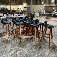 GHẾ BAR BỌC NỆM CHÂN GỖ - BAR57