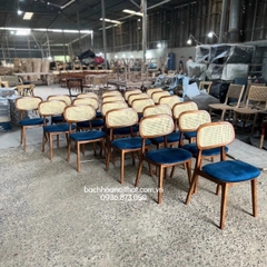 GHẾ GỖ SECCO TỰA ĐAN MÂY - GAG47