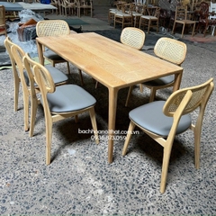 GHẾ GỖ SECCO TỰA ĐAN MÂY - GAG47