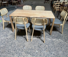 GHẾ GỖ SECCO TỰA ĐAN MÂY - GAG47