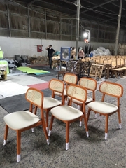 GHẾ GỖ SECCO TỰA ĐAN MÂY - GAG47