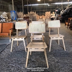 GHẾ BONAVISTA LƯNG MÂY MẶT GỖ - GAG59