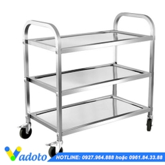 Xe đẩy inox 3 tầng