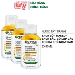 Nước Tẩy Trang Garnier Mini 50ML Pháp - Vàng Dầu Makeup [Cty - Free VAT]