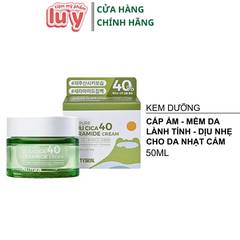 Kem Dưỡng trắng da rau má PRETTYSKIN The Pure Jeju Cica 40 Ceramide Cream PRETTYSKIN 52ml