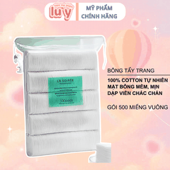 [Miếng Vuông] Bông Tẩy Trang La Soirée 500 miếng (La Soire)