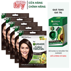 Kem Nhuộm Tóc Garnier 3 Darkest Brown - Nâu Tự Nhiên 30g [Hàng Cty - Free VAT]